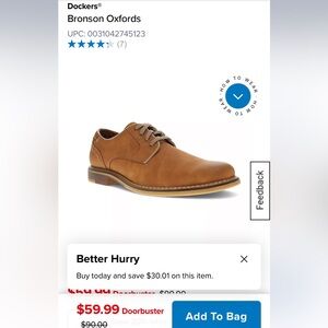 Dockers Brown Leather Oxfords